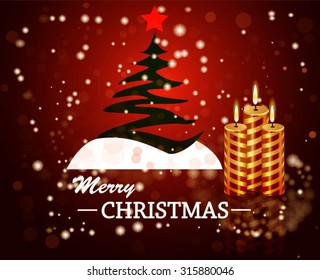 vector christmas with candle design
