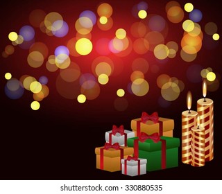vector christmas with candle design