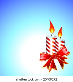 VECTOR-Weihnachtskerzenhintergrund