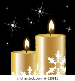 Vector Christmas candles