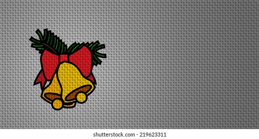 Vector Christmas Canvas Background Illustration with Bells