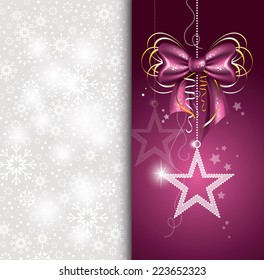 Vector Christmas Card. Abstract Background.