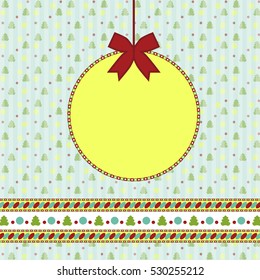Vector Christmas Card with a ball