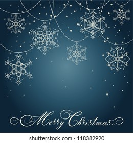 Vector Christmas Card / banner / template with hand made writing