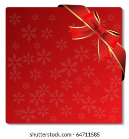 Vector Christmas card with bow