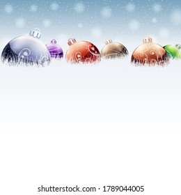 Vector christmas card with copy space.