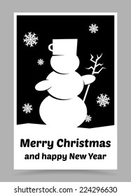 vector christmas card with christmas elements