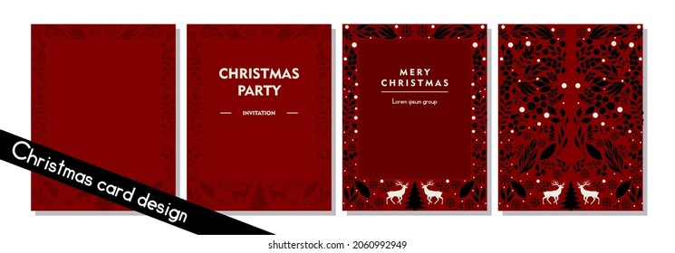 vector christmas card, flyer, poster, banner. flat design full vector