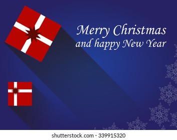 Vector christmas card with gift boxes and place for your own text. 