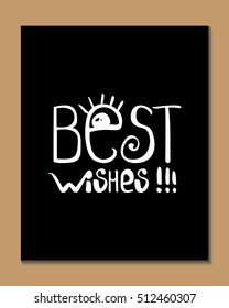 Vector Christmas card with hand lettering. Unique Xmas design. Design element for banner, card, invitation, label, postcard, template, vignette.
