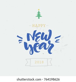 Vector Christmas card. Happy new year. Perfect Xmas design for greeting cards and invitations. Handdrawn holiday illustration isolated on light background.