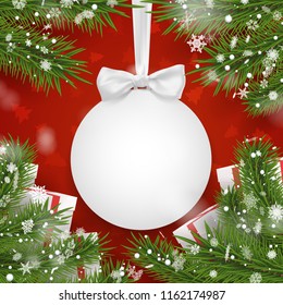 vector christmas card. holiday template for the new year.