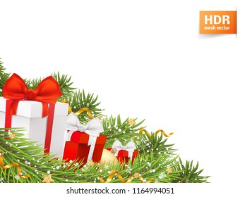 vector christmas card. holiday template for the new year.