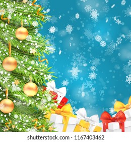 vector christmas card. holiday template for the new year.