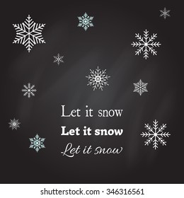 Vector Christmas card "Let it snow"