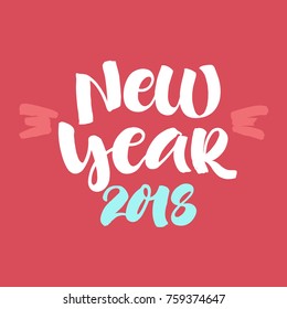 Vector Christmas card. New year 2018. Perfect Xmas design for greeting cards and invitations made in vector.