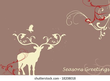 vector - christmas card with nice graphic element