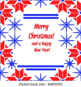 vector Christmas card in norvegian style