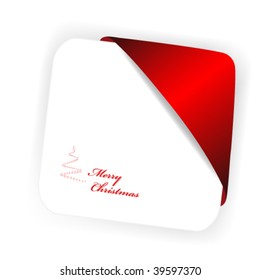 Vector Christmas card with ribbon
