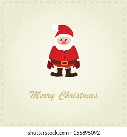 Vector christmas card with Santa Claus