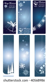 vector christmas card set
