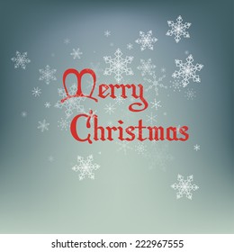 Vector Christmas Card with Snowflakes