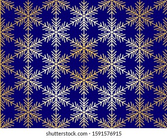 Vector Christmas card. Snowflakes background. Winter seamless pattern.