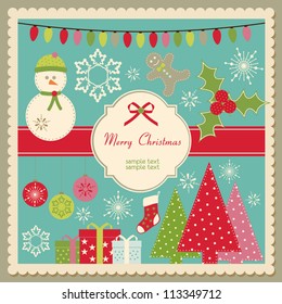 Vector Christmas card with space for custom text