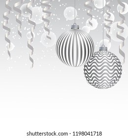 Vector Christmas card template with  space for text. Merry Christmas! Happy New Year!