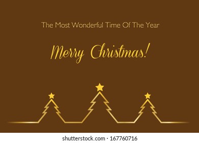 Vector christmas card with xmas trees