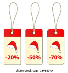 vector christmas cardboard tags