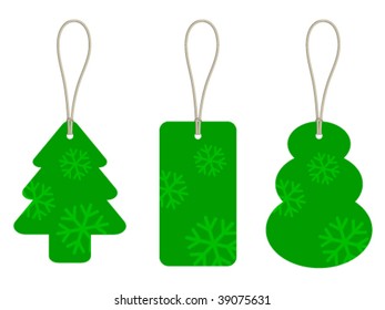 vector christmas cardboard tags