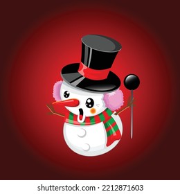 Vector Christmas cartoon characters and Happy new year.