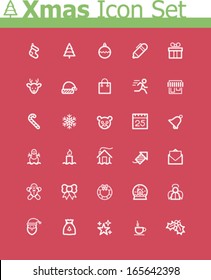 Vector Christmas celebration icon set