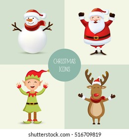 Vector Christmas Characters.