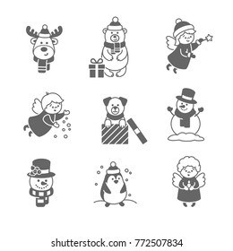 Vector Christmas characters