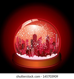 vector Christmas in the city