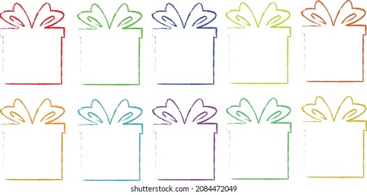 Vektorgrafik in der Weihnachtsfarbenbox