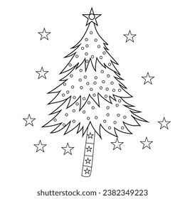Vector Christmas Coloring pages For kids   