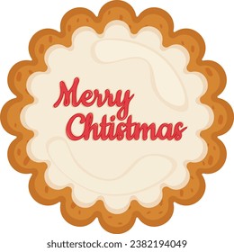 Vektor-Weihnachtscockies - Draufsicht. Sammlung von Ingwer-Keksen.