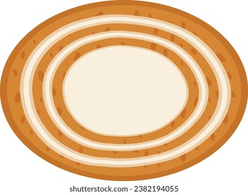 Vektor-Weihnachtscockies - Draufsicht. Sammlung von Ingwer-Keksen.