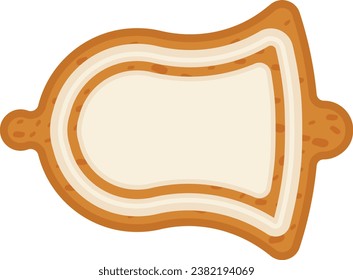 Vector christmas coockies top view. Collection of ginger cookies.