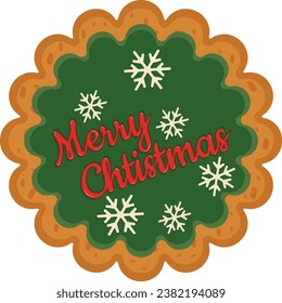 La navidad vectorial coge la vista superior. Colección de galletas de jengibre.
