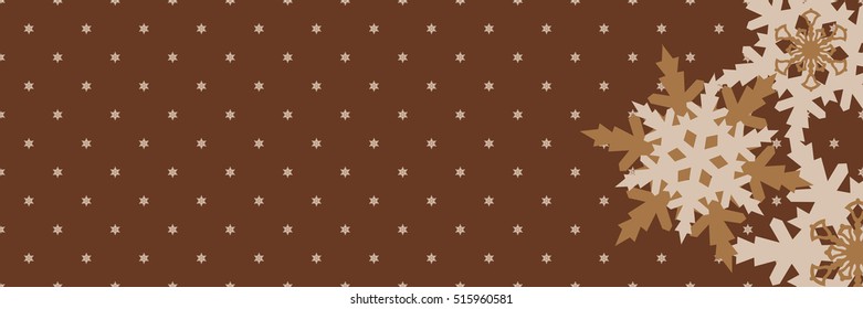 Vector christmas decorating design made of snowflakes. Colorful card template with copy space. Vector illustration abstract Christmas Background.