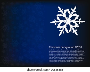 Vector christmas decoration background with snow flakes