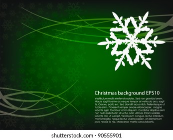 Vector christmas decoration background with snow flakes