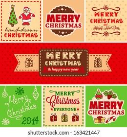 Vector Christmas Decoration Collection for Holiday Design.