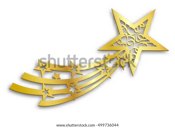 Vector Christmas Decoration Comet Stock Vector (Royalty Free) 499736044 ...