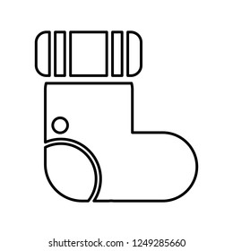 vector christmas decoration socks, icon