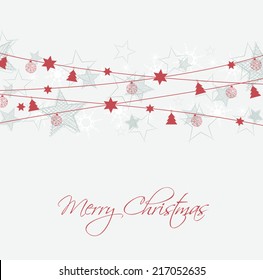 Vector Christmas decoration with stars and snowflakes